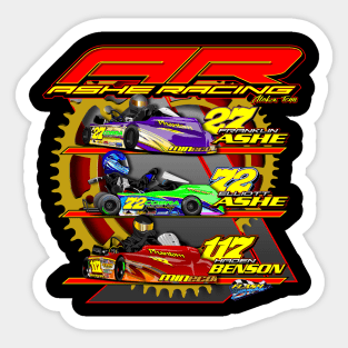 Ashe Racing Team Logo with Drivers Sticker